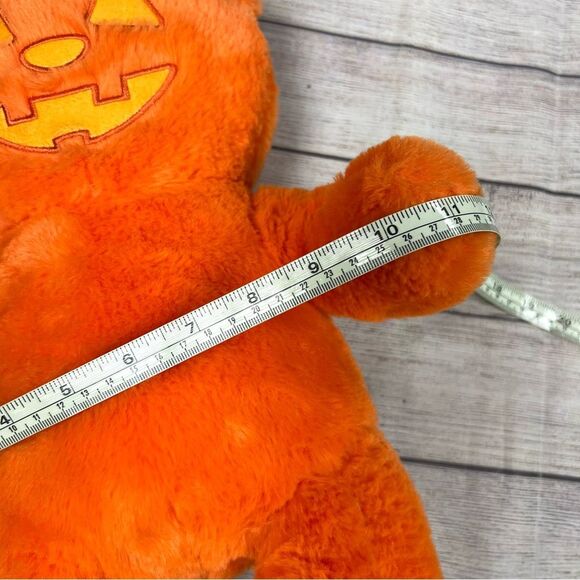 Build a Bear Glow in the Dark Halloween Orange Pumpkin Bear Toy Plush - Picture 7 of 8